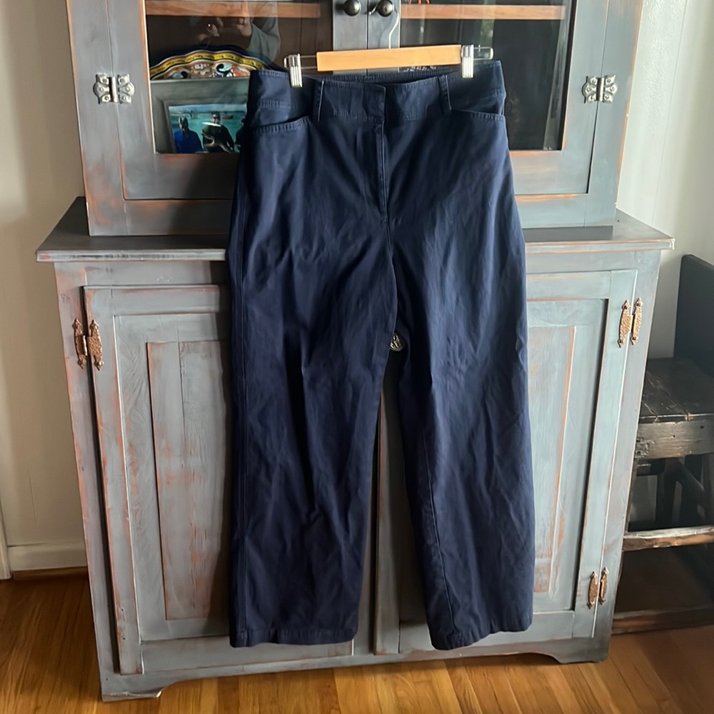 Talbots Navy Chinos. Wide leg